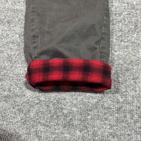 Eddie Bauer Pants Womens 0 Gray Legend Wash Boyfriend Flannel Lined Stretch - Picture 2 of 16